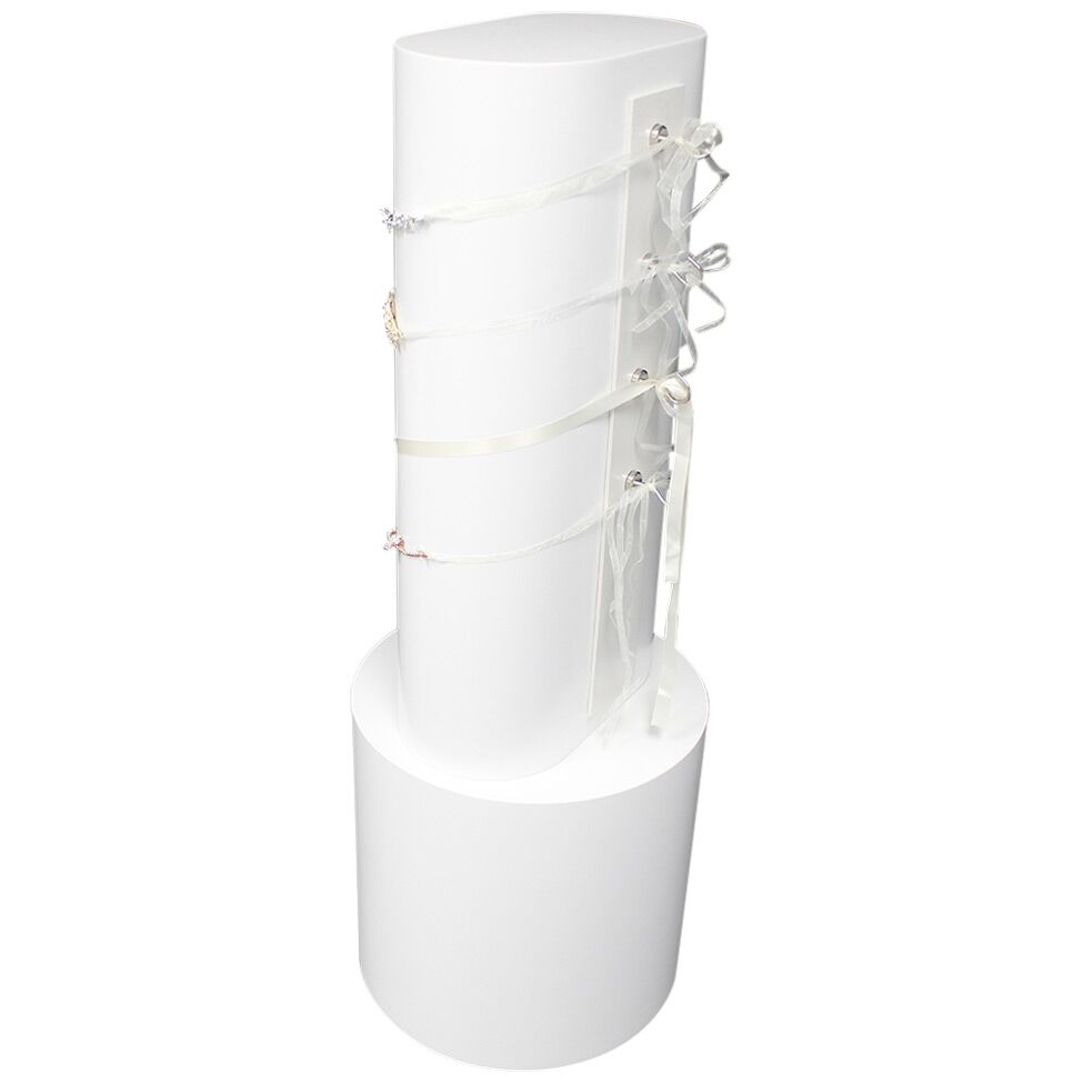 White Belt Displays with Round Base - Image 3