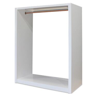 White Wood Free Standing Dress Rack